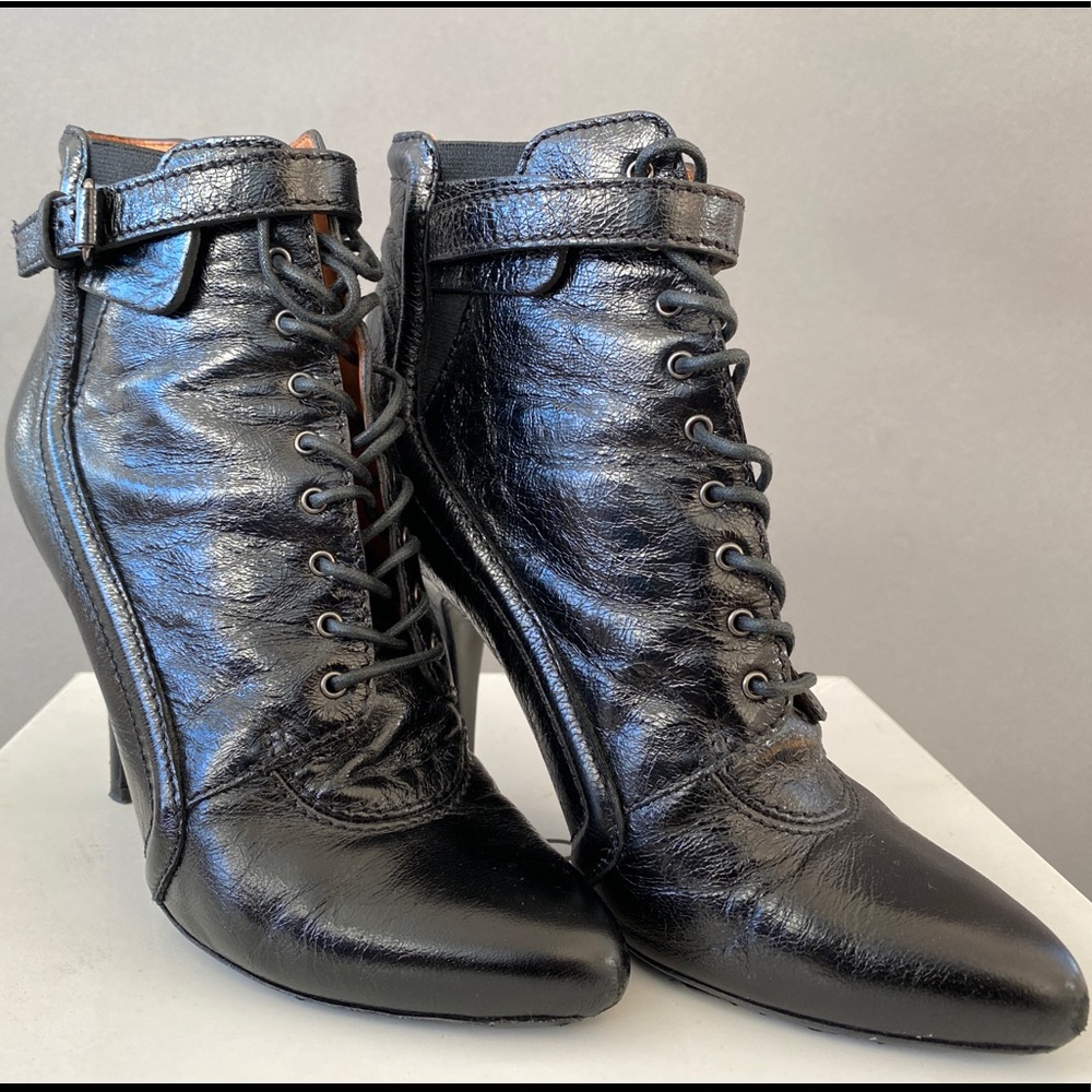 Givenchy Black Leather Booties 36
